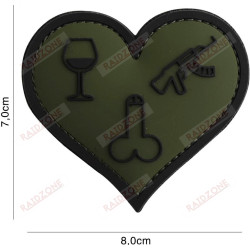 PATCH WINE-DICKS-GUNS 3D PVC