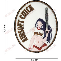 PATCH AIRSOFT-CHICK 3D PVC